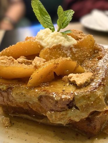 Peach Cobbler French Toast at Butterface in Las Vegas, Nevada