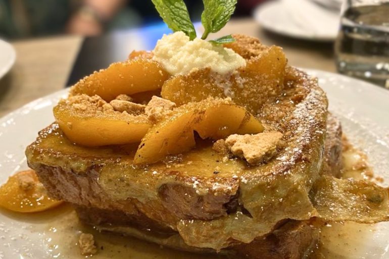 Peach Cobbler French Toast at Butterface in Las Vegas, Nevada