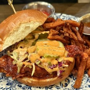 Nashville fried Chicken Sandwich at Southern Social in Eagan, MN
