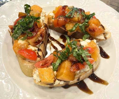 Peach Burrata at Butterface in Las Vegas, NV