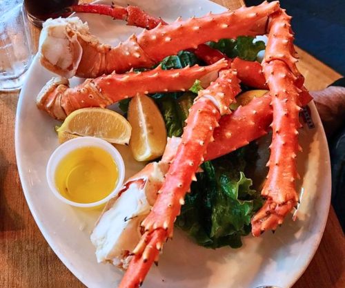 Alaskan King Crab Legs at The Hangar On The Wharf in Juneau, Alaska