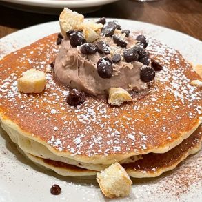 Tiramisu Biscotti Pancakes at Sweet Orange Pancake House & Café in Schaumburg, IL