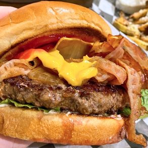 Greatest Burger Ever at Honest Abe's in Lincoln, Nebraska