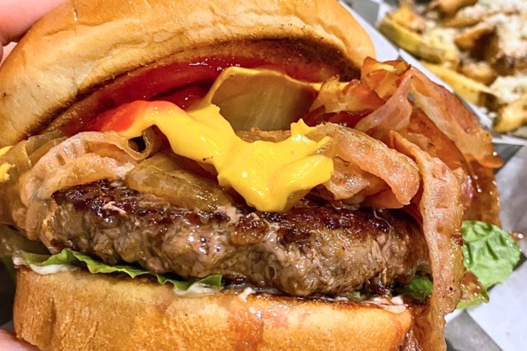 Greatest Burger Ever at Honest Abe's in Lincoln, Nebraska