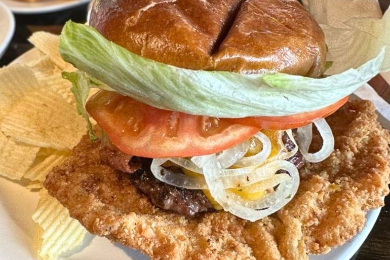 Hawkeye Burger at Foodie Garage Eatery in Dubuque, Iowa