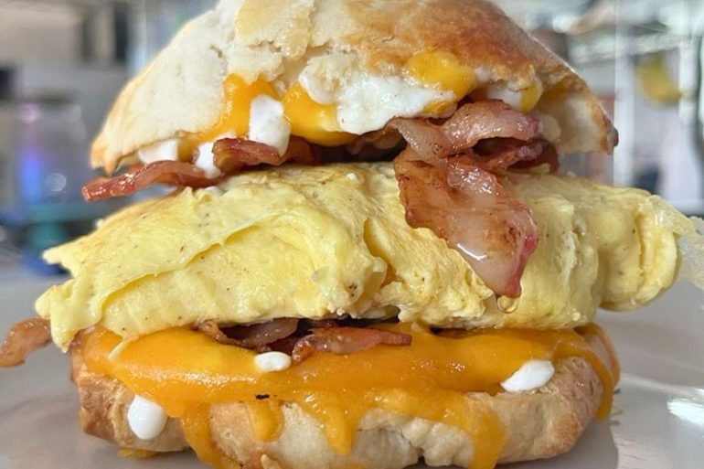 Breakfast Sandwich at Debbie on the Levee in Kenner, Louisiana