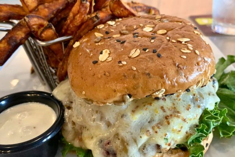 Brie Burger at LouReda's an American Table in Rocky Mount, North Carolina