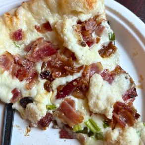 Mashed Potato, Bacon & Scallion Pizza at Fetta Specialty Pizza & Spirits in Owensboro, Kentucky
