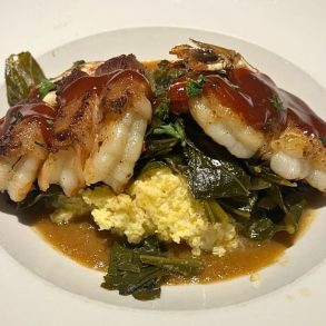 Gulf Shrimp and Grits at Table 100 in Flowood, MS