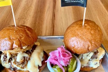White BBQ Brisket Sliders at Avenue American Bistro in Wayne, Michigan