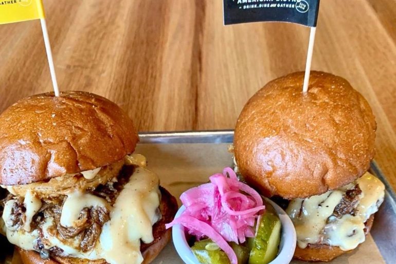 White BBQ Brisket Sliders at Avenue American Bistro in Wayne, Michigan