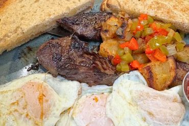 Steak Tips & Eggs at The Good Place in Hudson, NH