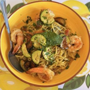 Tagliolini Zucchini with Shrimp Special