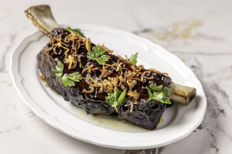 beef rib at ospi in Dallas Texas