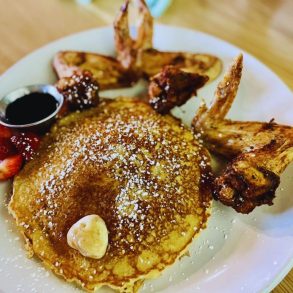 Scrambl'd - Chicken, Pancakes, & Strawberries