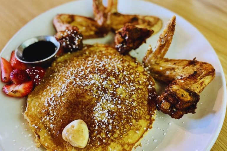 Scrambl'd - Chicken, Pancakes, & Strawberries
