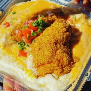 Surf & Soul Spot - Cat Fish with Creamy Grits