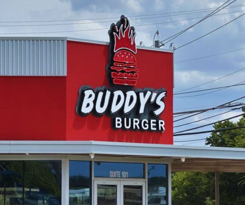 Buddy's Burger - Store Sign & Entrance