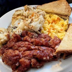Food in Fred's Diner, Akron, OH