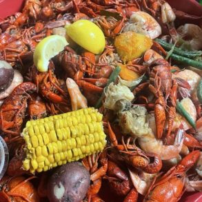 Food in Seither's Seafood, Harahan, LA