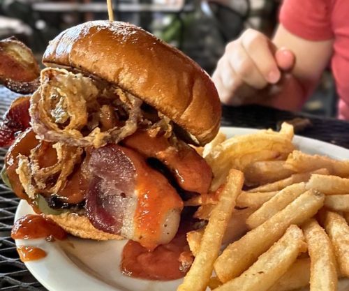 Texas Squealer Burger at Blind Mule in Mobile, Alabama