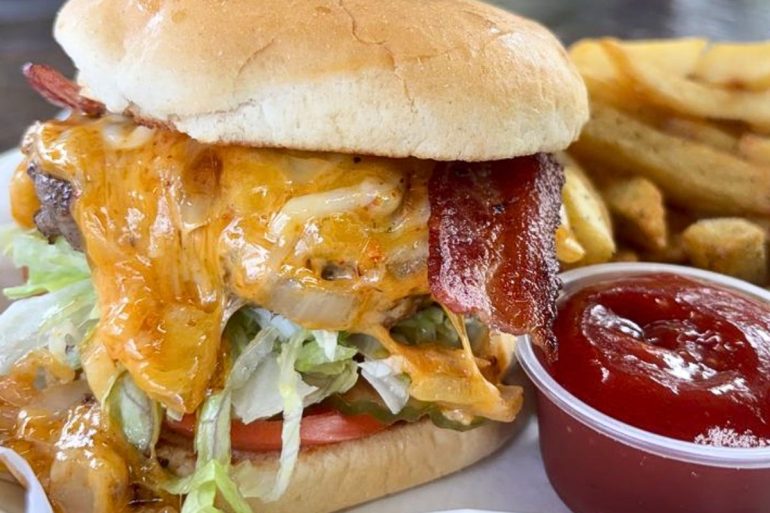 Thousand Island Burger at Jimmy's Big Burger in Austin, TX