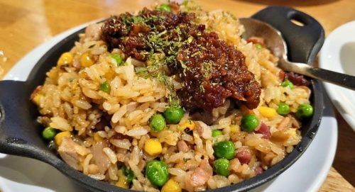 Duck Fried Rice at Stäge Kitchen & Bar in Peachtree Corners, Georgia