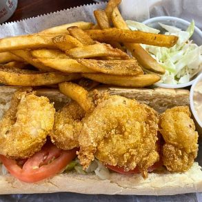Shrimp Po'Boy at Po' Boys Creole Restaurant in Milton, DE