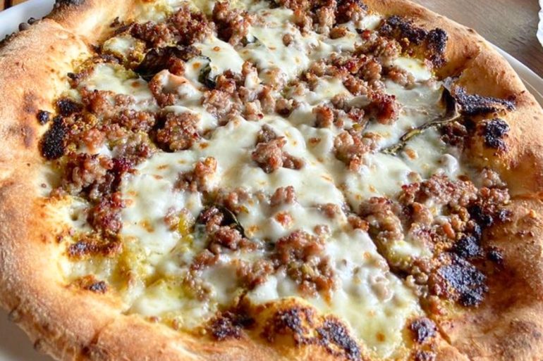 Pistachio Pesto Pizza at Ciao Baby in Collierville, Tennessee