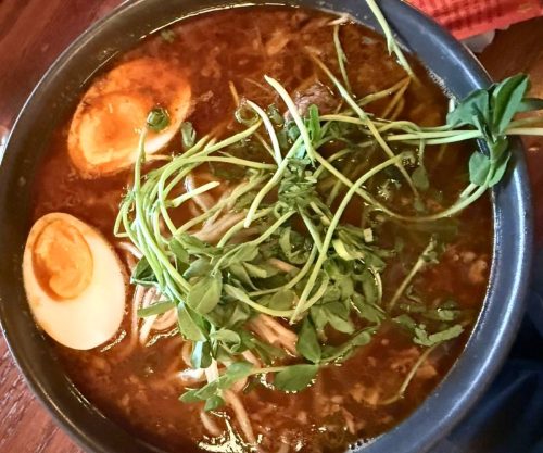 Birria Beef Ramen at Iron Works in Warwick, Rhode Island