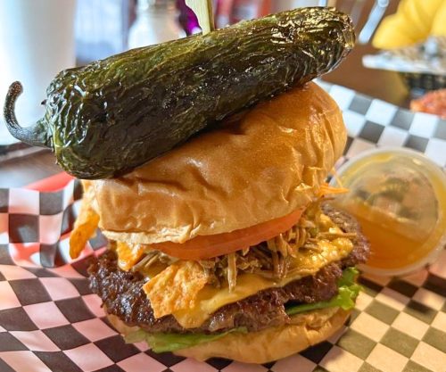 Mexican Burger at he Sheriff Burger in Simpsonville, South Carolina