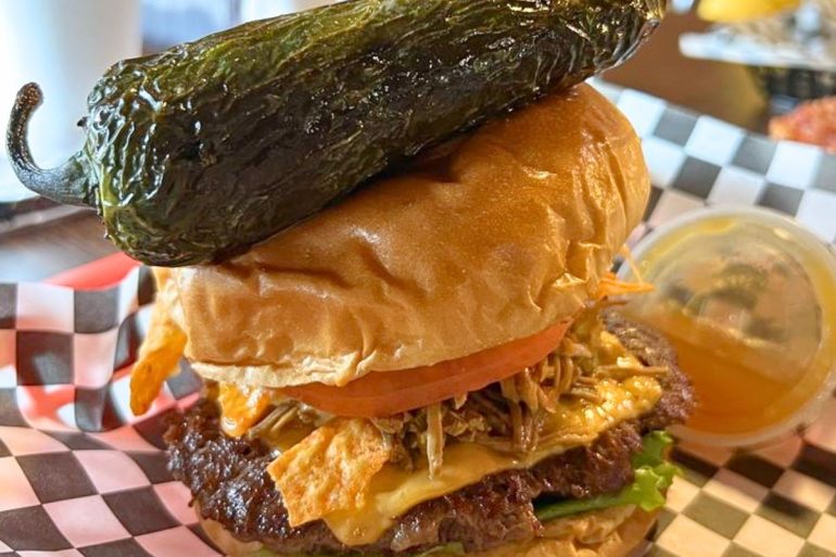 Mexican Burger at he Sheriff Burger in Simpsonville, South Carolina