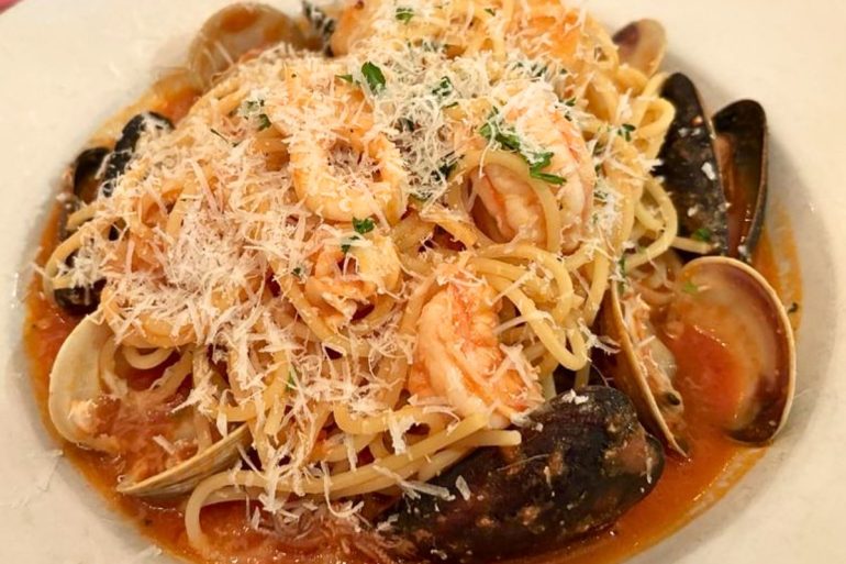 Spaghetti Frutti di Mare at Trattoria Bella in Palm Bay, Florida