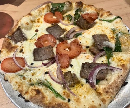 Strawberry Steak Pizza at Pizza Carrello in Gillette, Wyoming