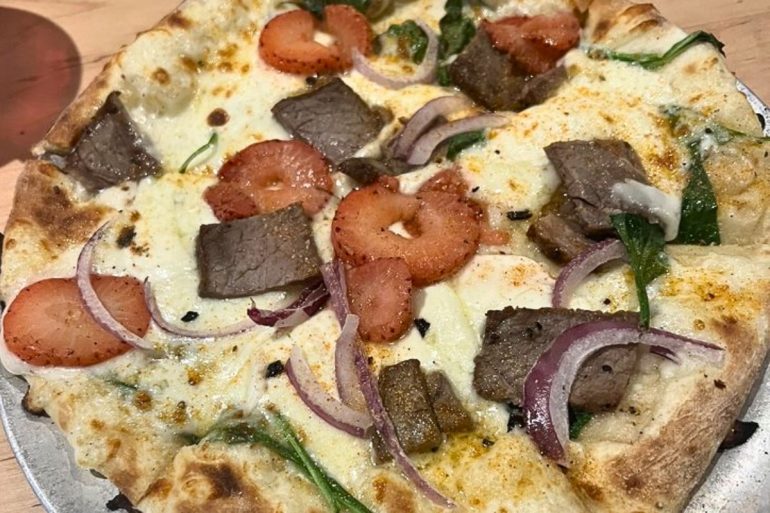 Strawberry Steak Pizza at Pizza Carrello in Gillette, Wyoming