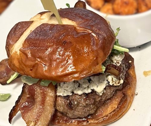Black and Bleu Burger at Charbar in Hilton Head Island, SC