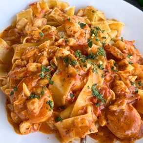 Shrimp & Crab Bolognese at Cork Bar & Restaurant in Wilkes-Barre, PA