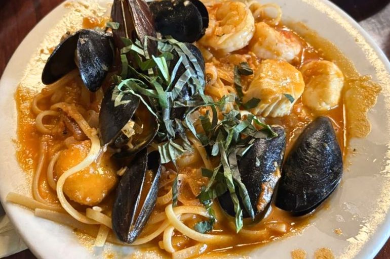 Linguine al Pescatore at Sarducci's in Montpelier, VT