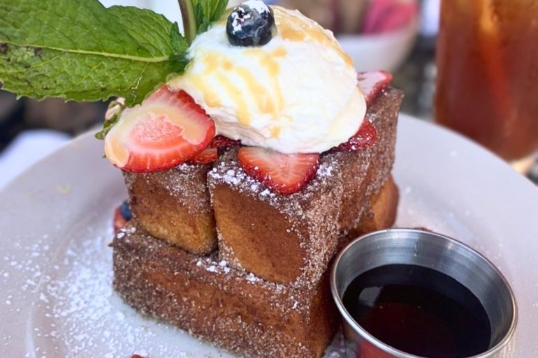 Churro French Toast at Alexander's Breakfast and Lunch in Skokie, Illinois