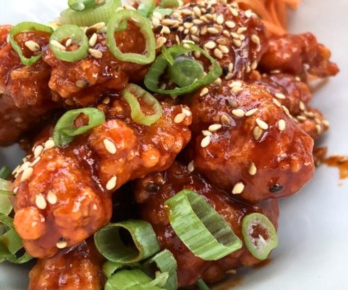 Korean Popcorn Chicken at The Stage Restaurant & Cafe in Keene, New Hampshire