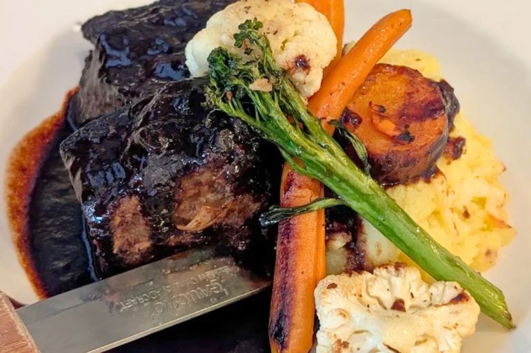 Braised Short Ribs at The Stage Restaurant & Cafe in Keene, NH