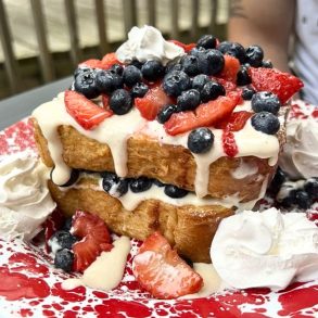 stuffed french toast at Sunny Bay Cafe in Rehoboth Beach, DE