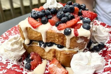 stuffed french toast at Sunny Bay Cafe in Rehoboth Beach, DE