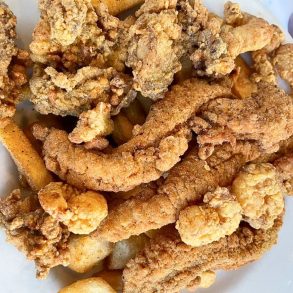 Seafood Platter at Steve's Marina Restaurant in Long Beach, Mississippi