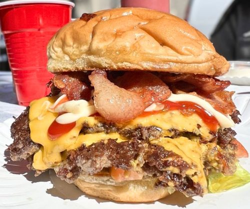 Backyard Burger at GUSTOS burgers N stuff in Fort Worth, TX