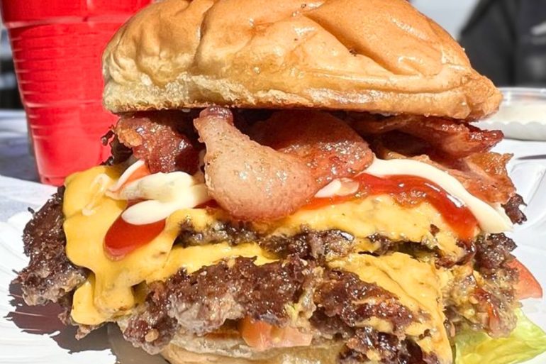 Backyard Burger at GUSTOS burgers N stuff in Fort Worth, TX