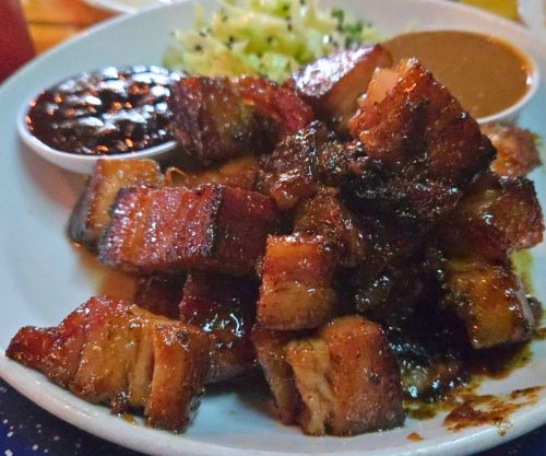 Pork Belly at The Desoto Grill in Kalispell, Montana