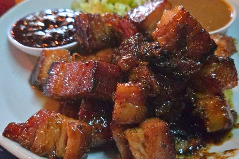 Pork Belly at The Desoto Grill in Kalispell, Montana