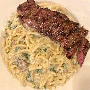 Truffle Bucatini at Taino Smokehouse Prime in Meriden, CT