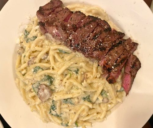 Truffle Bucatini at Taino Smokehouse Prime in Meriden, CT